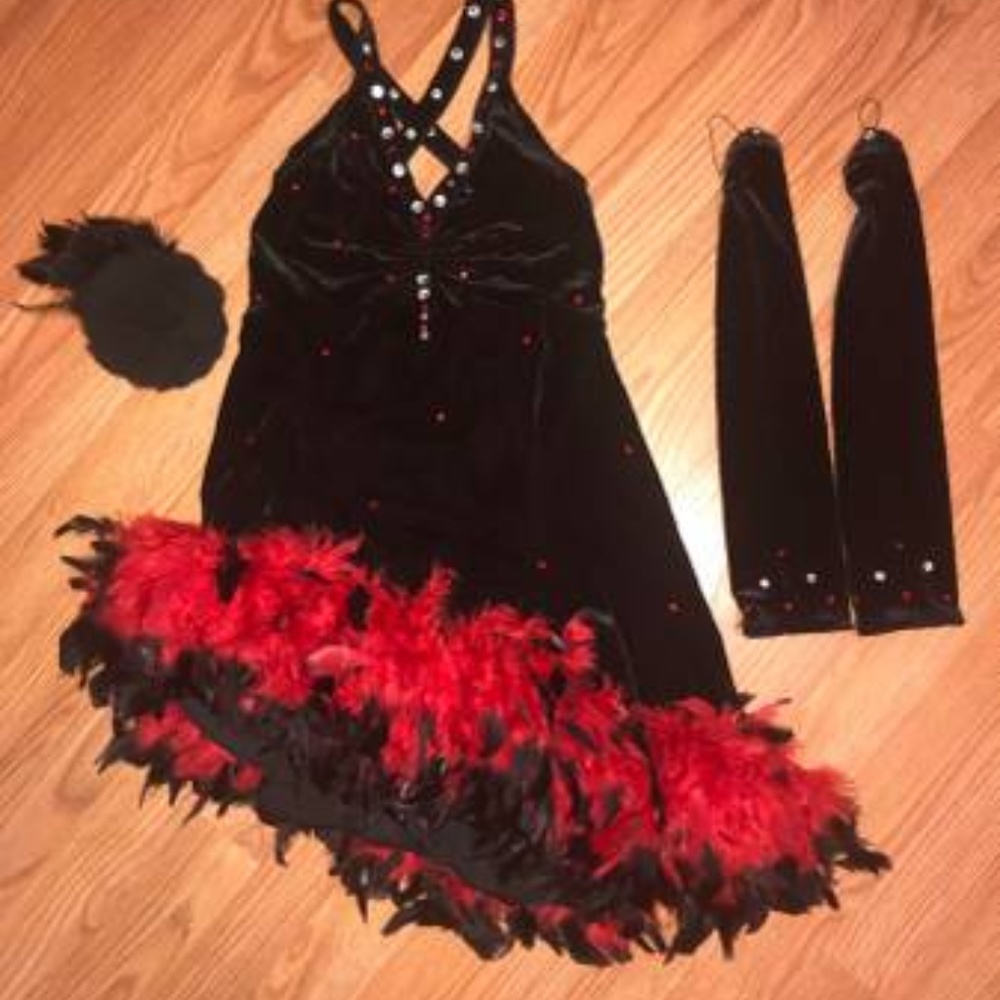 Ballroom Latin Dance Dress - girls size 9-11
